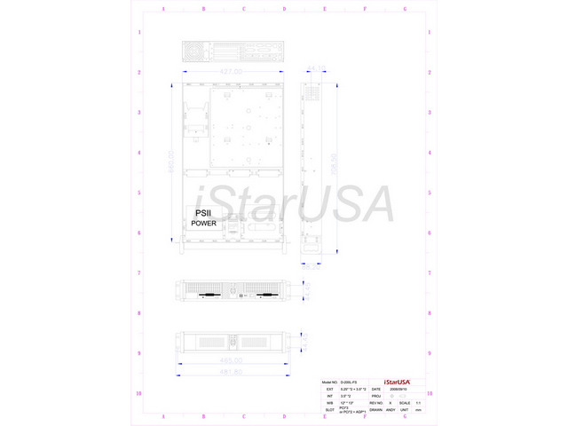 iStarUSA D-200L-FS 2U High Performance Rackmount Chassis with Front-mounted ATX Power Supply — view 6