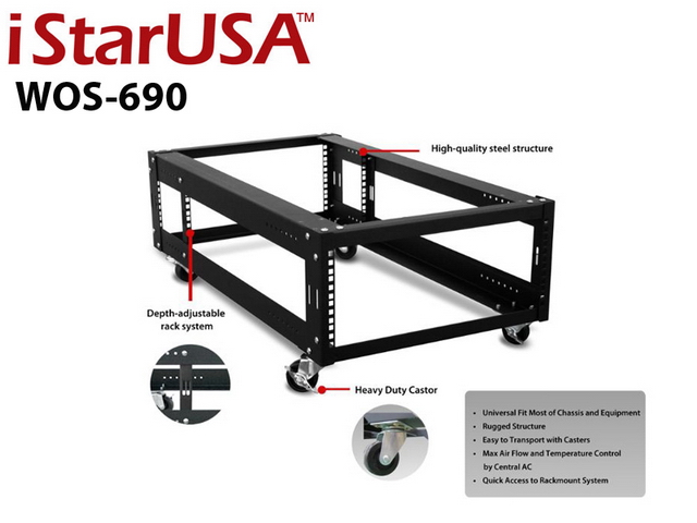 iStarUSA WOS-690 6U 900mm Open Frame Rack — view 4