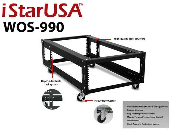iStarUSA WOS-990 9U 900mm Open Frame Rack — view 5