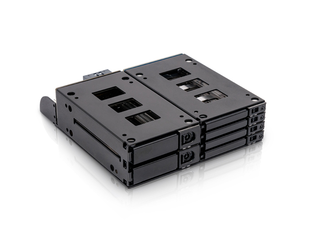 iStarUSA BPM-CAP625-HU2 — 5.25" to 2x 2.5" U.2 NVMe SSD & 4x 2.5" 12Gb/s HDD SSD Hot-swap Rack