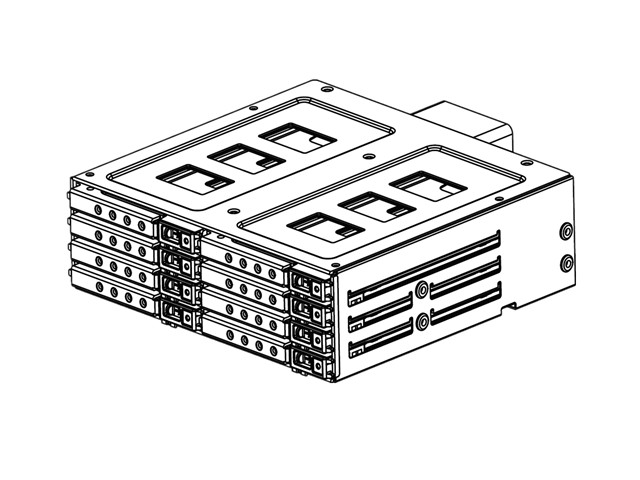 iStarUSA BPM-CP825-SS — 5.25" to 8x 2.5" 6Gb/s HDD SSD Hot-swap Rack