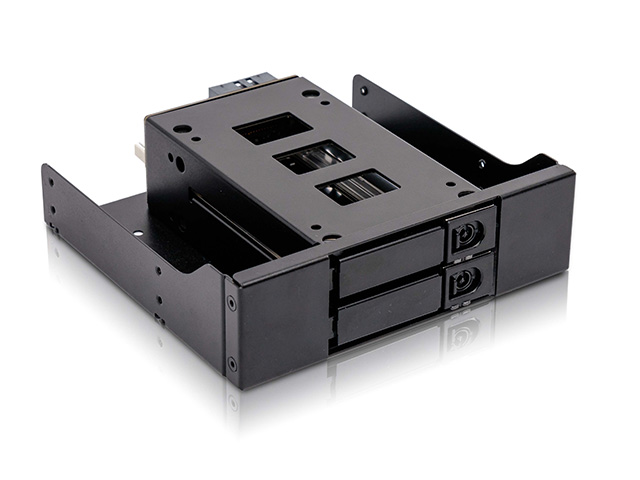 iStarUSA BPM-KCA225-U2 — 5.25" to 2x 2.5" U.2 NVMe SSD Hot-swap Rack