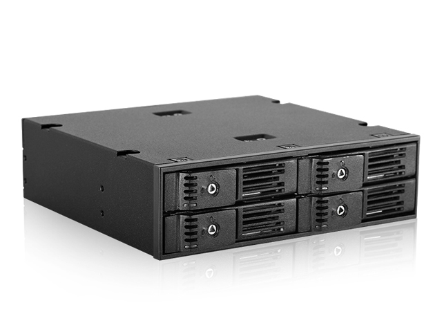 iStarUSA BPN-124K-SA — Trayless 5.25" to 4x 2.5" SATA 6 Gbps HDD SSD Hot-swap Rack