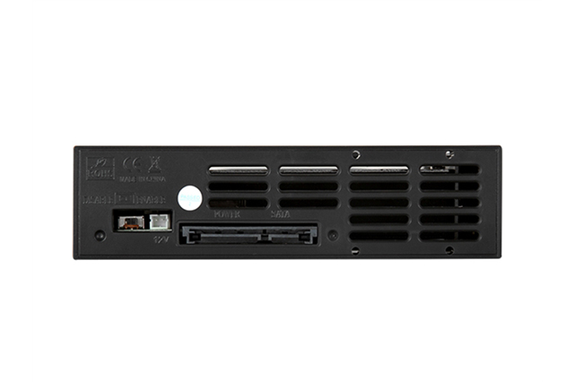iStarUSA BPN-DE110SS-WB Trayless 5.25" to 3.5" SATA SAS 6 Gbps HDD Hot-swap Rack with Wood Look Bezel — view 3
