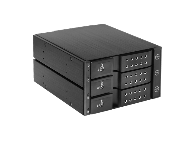iStarUSA BPN-DE230P — Trayless 2x 5.25" to 3x 3.5" 12Gb/s HDD Hot-swap Rack with Independent HDD Power Switch