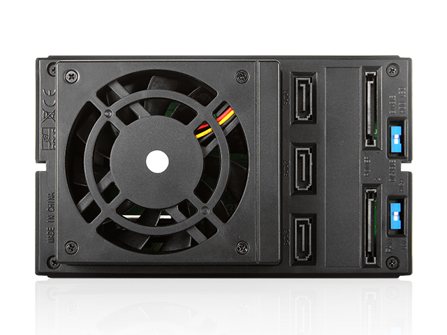 iStarUSA BPN-DE230SS Trayless 2x5.25" to 3x 3.5" SAS SATA 6 Gbps HDD Hot-swap Rack — view 3