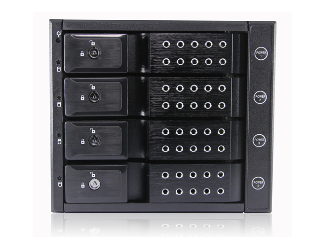 iStarUSA BPN-DE340P Trayless 3x 5.25" to 4x 3.5" 12Gb/s HDD Hot-swap Rack with Independent HDD Power Switch — view 2
