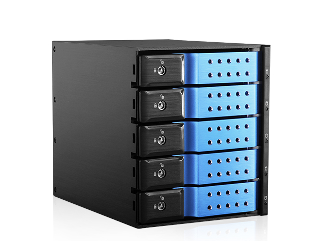 iStarUSA BPN-DE350SS — Trayless 3x 5.25" to 5x 3.5" SAS SATA 6 Gbps HDD Hot-swap Rack