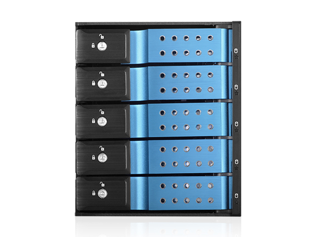 iStarUSA BPN-DE350SS Trayless 3x 5.25" to 5x 3.5" SAS SATA 6 Gbps HDD Hot-swap Rack — view 2