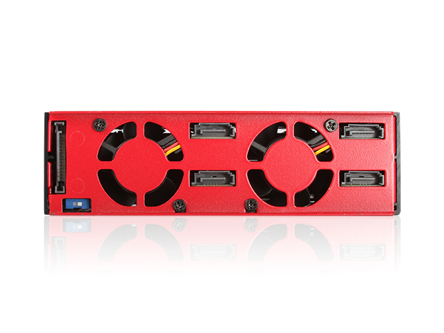 iStarUSA BPU-124DE-SS 5.25" to 4x 2.5" SATA SAS 6 Gbps HDD SSD Hot-swap Rack — view 3