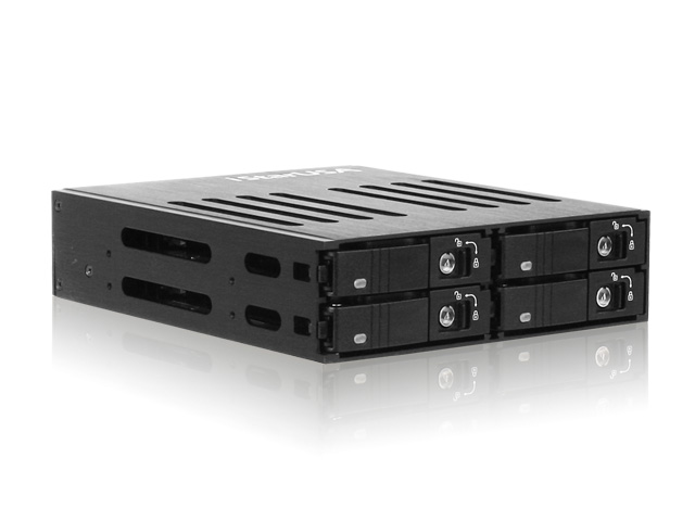 iStarUSA BPU-124V2-SS — 5.25" to 4x 2.5" SATA SAS 6 Gbps HDD SSD Hot-swap Rack