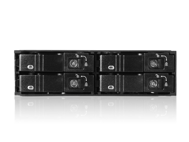 iStarUSA BPU-124V2-SS 5.25" to 4x 2.5" SATA SAS 6 Gbps HDD SSD Hot-swap Rack — view 2