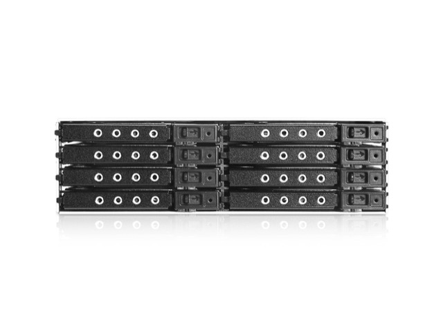 iStarUSA BPU-128DE-SS 5.25" to 8x Slim 2.5" HDD SSD Hot-swap Rack — view 2