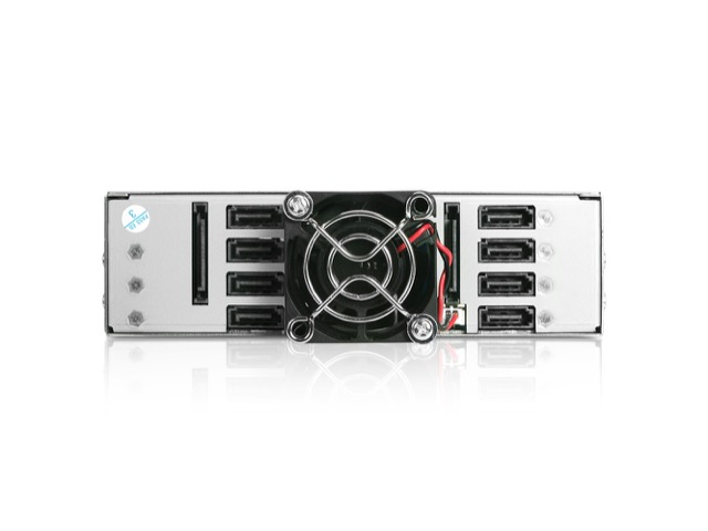 iStarUSA BPU-128DE-SS 5.25" to 8x Slim 2.5" HDD SSD Hot-swap Rack — view 4