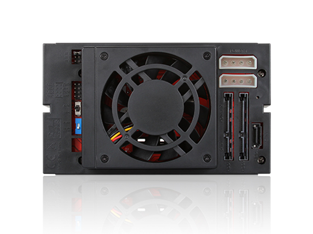 iStarUSA BPU-230SATA-KL 2x 5.25" to 3x 3.5" 2.5" SAS SATA 6 Gbps HDD SSD Hot-swap Rack with Key Lock — view 3