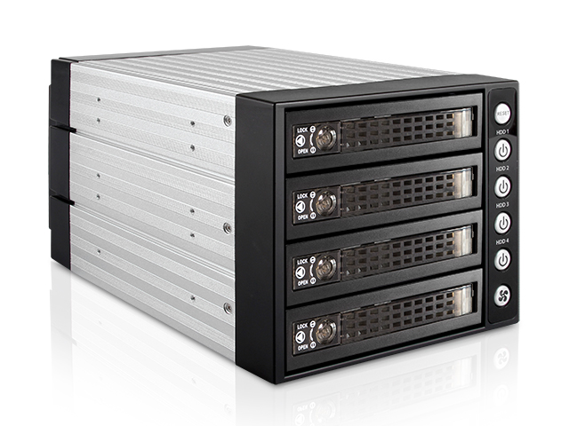iStarUSA BPU-340SATA-KL — 3x 5.25" to 4x 3.5" 2.5" SAS SATA 6 Gbps HDD SSD Hot-swap Rack with Key Lock