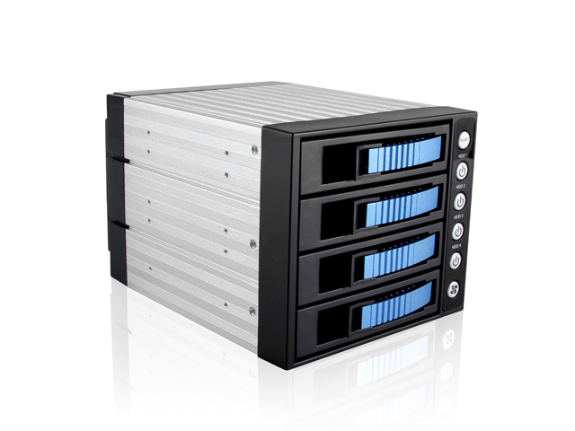 iStarUSA BPU-340SATA — 3x 5.25" to 4x 3.5" 2.5" SAS SATA 6 Gbps HDD SSD Hot-swap Rack