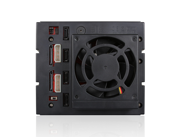 iStarUSA BPU-340SATA 3x 5.25" to 4x 3.5" 2.5" SAS SATA 6 Gbps HDD SSD Hot-swap Rack — view 3