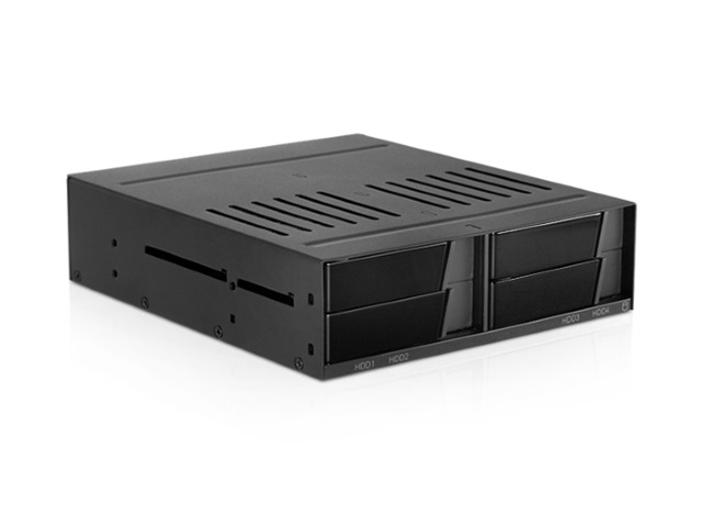 iStarUSA BPX-124-SA — 5.25" to 4x 2.5" SATA 6 Gbps HDD SSD Hot-swap Rack