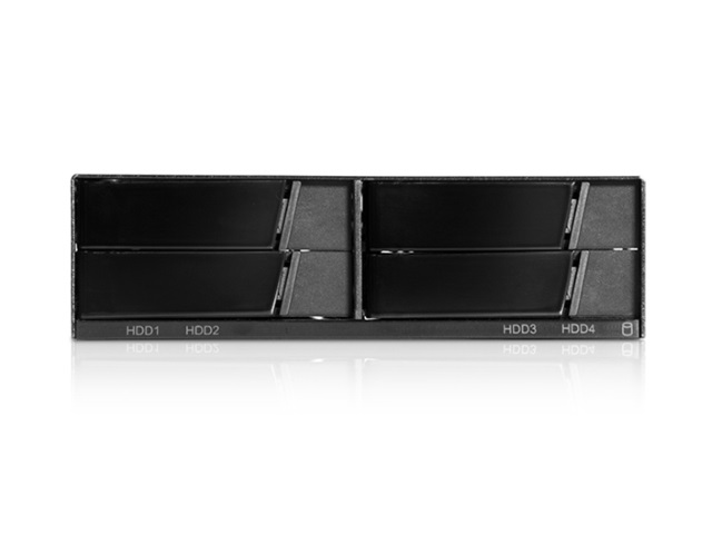 iStarUSA BPX-124-SA 5.25" to 4x 2.5" SATA 6 Gbps HDD SSD Hot-swap Rack — view 2