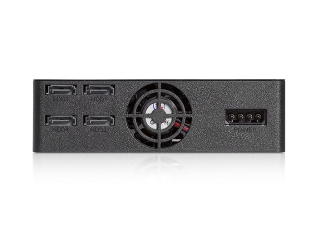 iStarUSA BPX-124-SA 5.25" to 4x 2.5" SATA 6 Gbps HDD SSD Hot-swap Rack — view 3