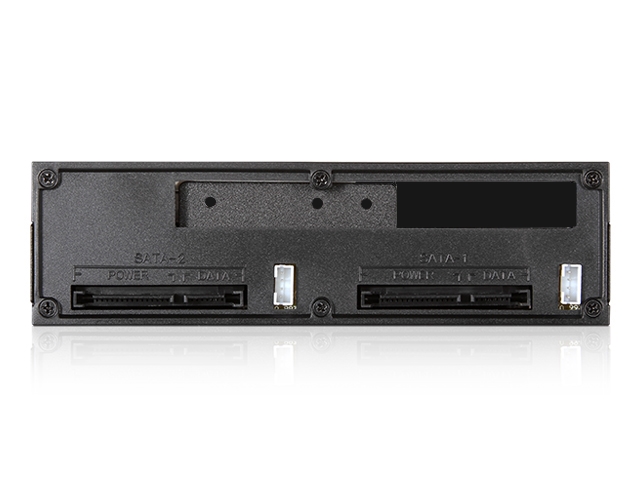 iStarUSA T-5K225T-SA Trayless 5.25" to Slim ODD and 2x 2.5" SATA 6 Gbps HDD SSD Hot-swap Rack — view 3