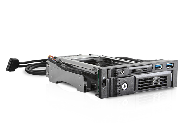 iStarUSA T-5K3525U-SA — Trayless 5.25" to 3.5" & 2.5" SATA 6 Gbps HDD SSD Hot-swap Rack with USB 3.0