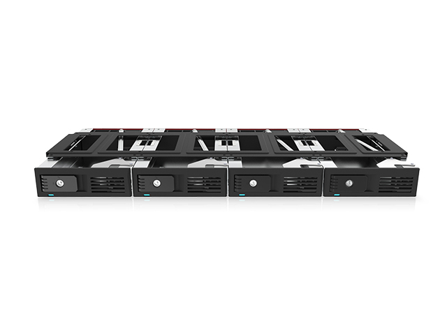 iStarUSA T-C35HD4-TLK Custom Size Trayless 4x 3.5" SAS SATA 6 Gbps HDD Hot-swap Rack — view 2