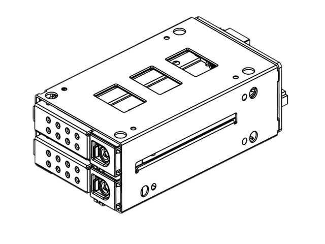 iStarUSA T-CA225-HD — Custom Size 2x 2.5" 12Gb/s SAS/SATA Hot-swap Rack