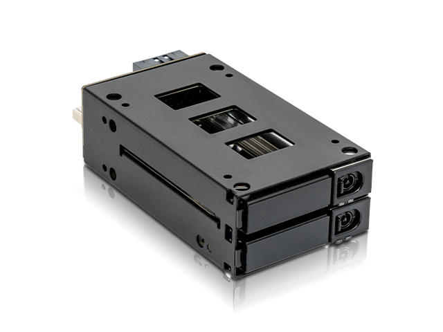 iStarUSA T-CA225-U2 — Custom Size 2x 2.5" U.2 NVMe SSD Hot-swap Rack