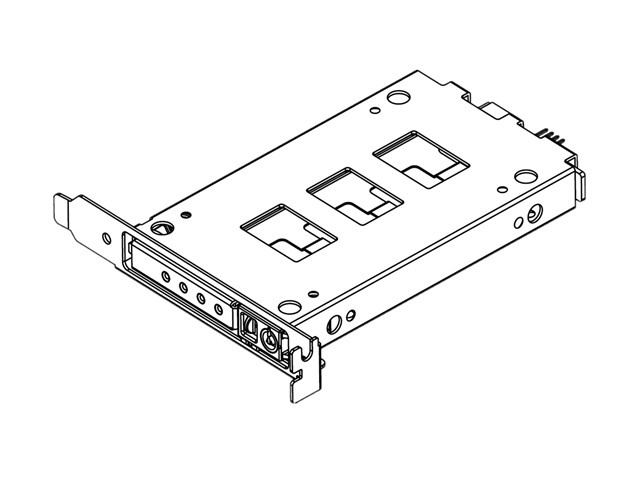iStarUSA T-CTE125-SS Custom Size PCI-slot 2.5" SAS/SATA 6Gb/s Hot-swap Rack (9 mm) — view 2