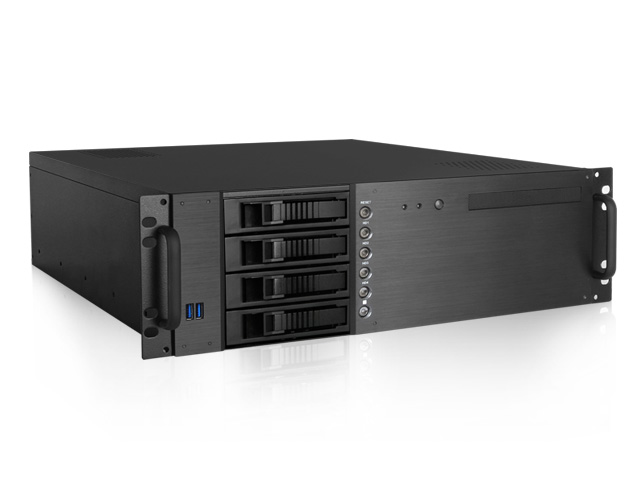 iStarUSA D-340HB-T — 3U Compact 4x3.5" Bay Hotswap ATX Chassis