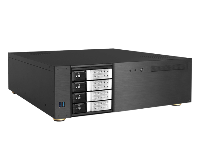 iStarUSA D-340HN-DT — 3U Compact 4x3.5" Bay Trayless Hotswap ATX Desktop Chassis
