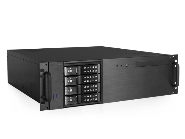 iStarUSA D-340HN-T — 3U Compact 4x3.5" Bay Trayless Hotswap ATX Chassis