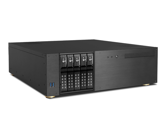 iStarUSA D-350HN-DT — 3U Compact 5x3.5" Bay Trayless Hotswap ATX Desktop Chassis