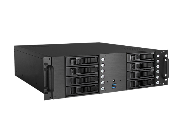 iStarUSA D-380HB — 3U Compact 8x 3.5" Bay Hotswap ATX Chassis