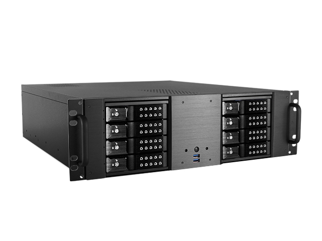 iStarUSA D-380HN — 3U Compact 8x 3.5" Bay Trayless Hotswap ATX Chassis