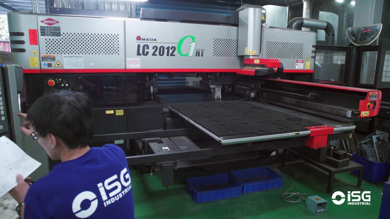 Amada punch and laser cutting sheet metal for chassis parts