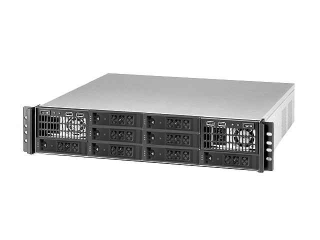 iStarUSA FS-12281 — 2U Rackmount Chassis for 2 × Mini-ITX Systems